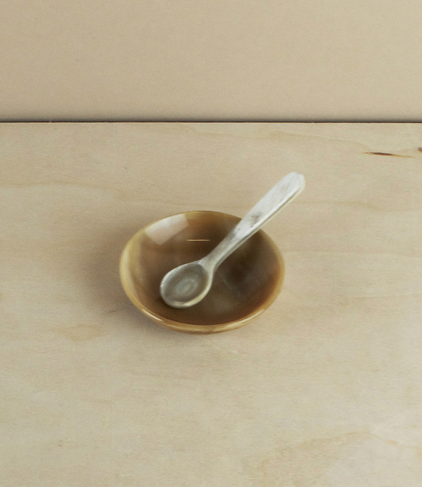 Hand made horn salt or spice servers