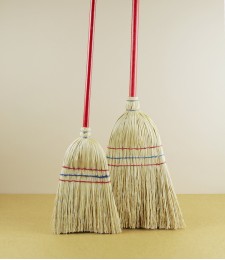 Child's rice straw sweeper