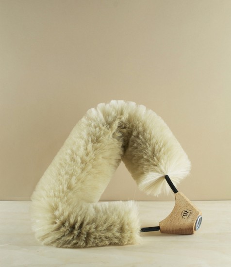 Goat-hair dust broom, long handled