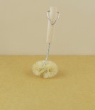 Twisted wire and natural bristle sink brush