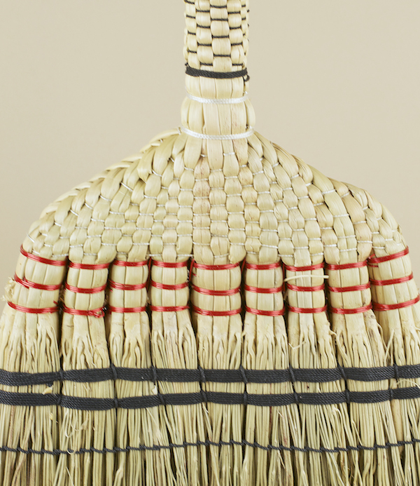 Gunma Long Floor Broom, Lacquered Bamboo & Broom Corn