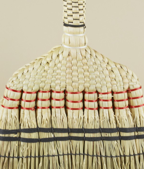 Gunma Long Floor Broom, Lacquered Bamboo & Broom Corn