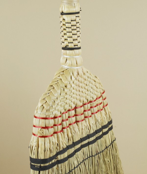 Gunma Long Floor Broom, Lacquered Bamboo & Broom Corn