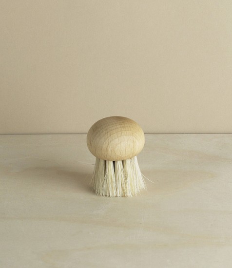 Mushroom Brush, oiled beechwood & horsehair
