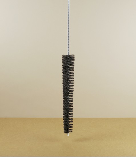 Radiator brush, stainless steel & black goat hair