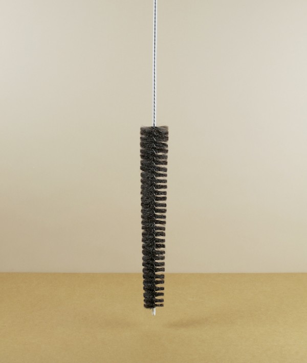 Radiator brush, stainless steel & black goat hair