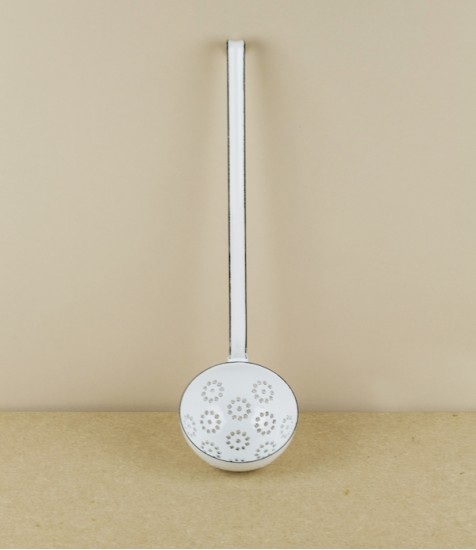 Austrian Enamelled Steel Draining Ladle, 9cm