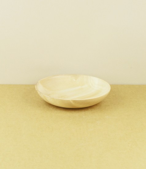 Hand-turned hardwood plate, 6 inches