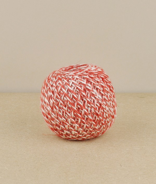 Ball of red/blond jute twine