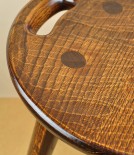 Ibazen Urushi lacquered Japanese oak stool