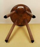 Ibazen Urushi lacquered Japanese oak stool