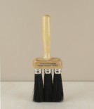 English Hog Bristle Three-Ring Dusting Brush