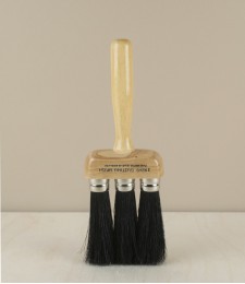 English Hog Bristle Three-Ring Dusting Brush