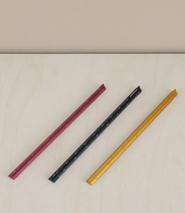 Japanese anodised aluminium drafting scales