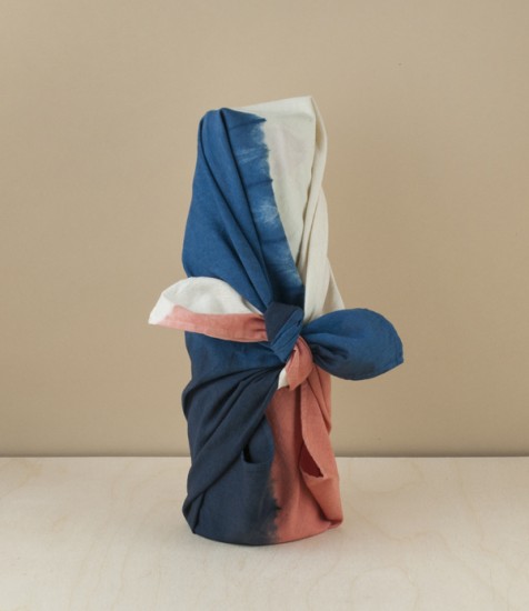 Furoshiki, large, madder (red) x indigo