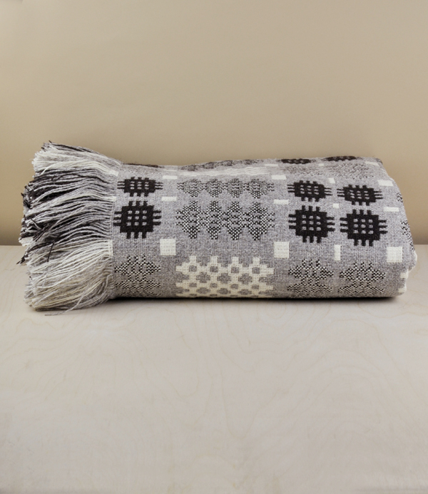 Welsh three colour natural tapestry blanket
