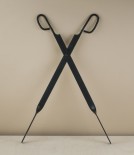 Spanish blackened steel fire-tongs