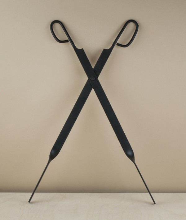 Spanish blackened steel fire-tongs