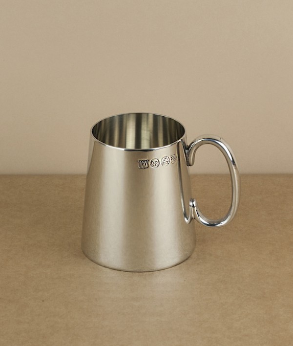 Quarter pint plain Sheffield pewter tankard