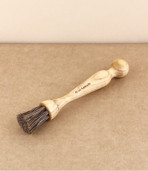 Swedish mushroom brush, oiled beech & horsehair