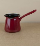 Austrian Enamel Coffee Boiler, Red & Black 