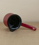 Austrian Enamel Coffee Boiler, Red & Black 