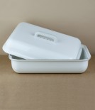 Austrian enamelled steel bread bin