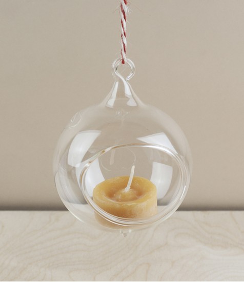 Mouth-Blown Glass Tea-Light Holders, Set of 3