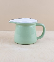 Turkish enamel milk jug, pistachio