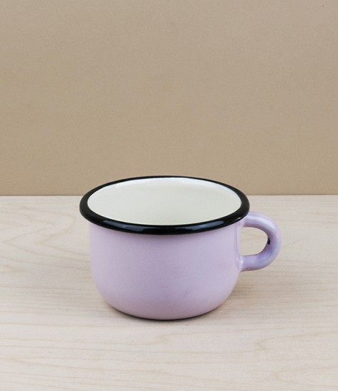 Ukrainian enamel low mug, 0.25l, pink