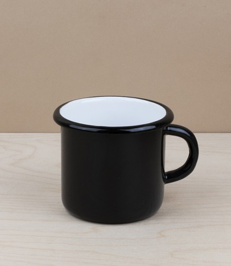 Ukrainian enamel mug 0.4l, black