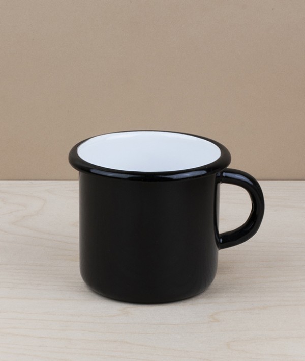 Ukrainian enamel mug 0.4l, black