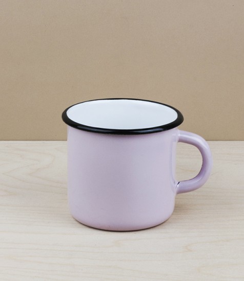 Ukrainian enamel mug 0.4l, pink
