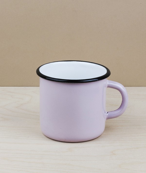 Ukrainian enamel mug 0.4l, pink