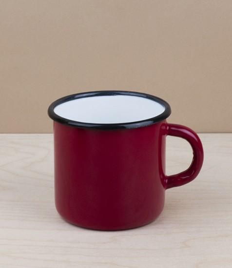 Ukrainian enamel mug 0.4l, red
