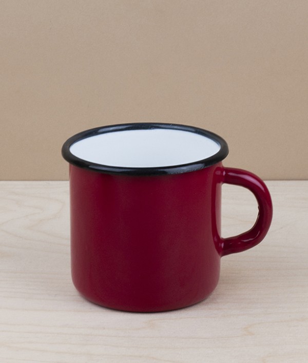 Ukrainian enamel mug 0.4l, red