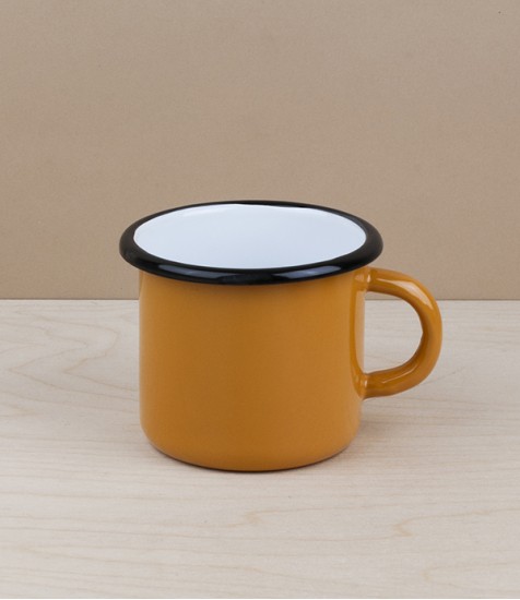 Ukrainian enamel mug 0.4l, yellow