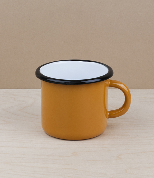 Ukrainian enamel mug 0.4l, yellow