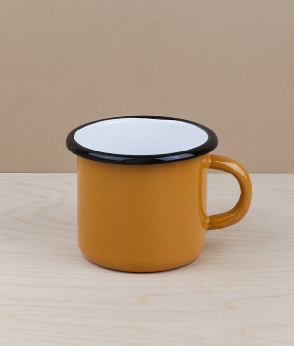 Ukrainian enamel mug 0.4l, yellow