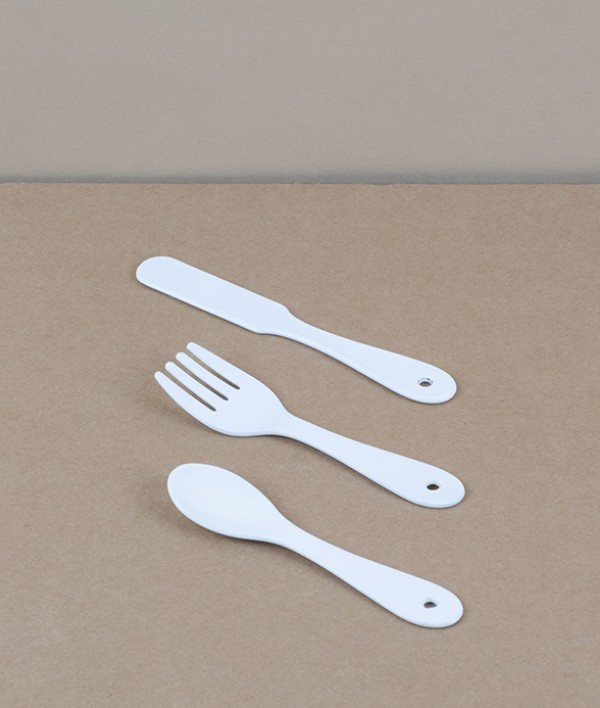 Japanese enamel baby cutlery set