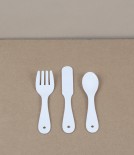 Japanese enamel baby cutlery set