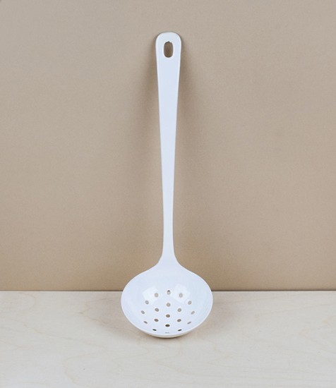 Japanese enamel draining ladle