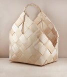 Finnish woven birch log basket
