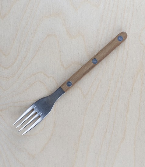French teak-handled cake fork