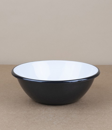 Ukrainian enamel bowl, 15cm, black