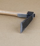 Japanese grub hoe, carbon steel & birch