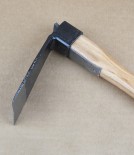 Japanese grub hoe, carbon steel & birch