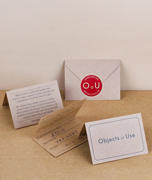 Objects of Use gift certificate