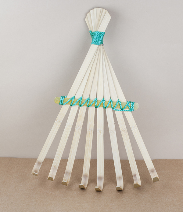 Japanese split bamboo hand rake