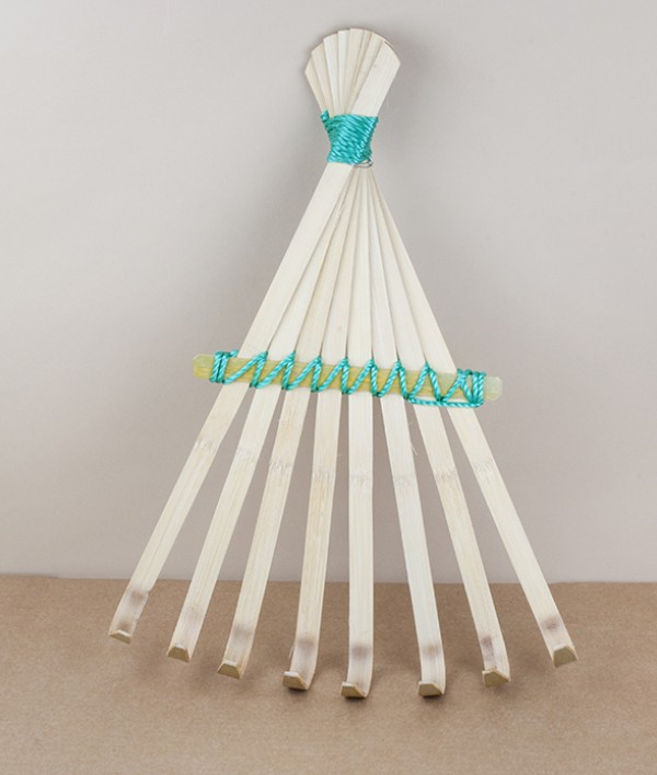 Japanese split bamboo hand rake